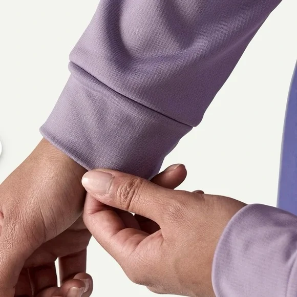 Patagonia Women's R1® Thermal Pullover Hoody Concrete Purple Lilac Size M NWOT - Picture 6 of 16